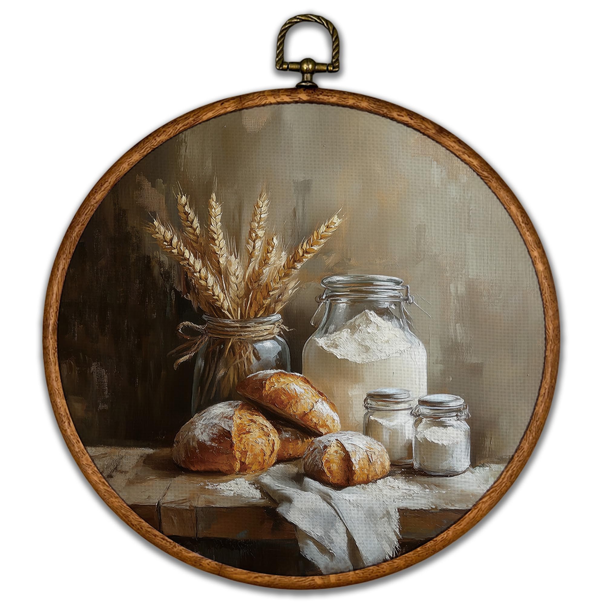 Amazon.com: BCUANGD Vintage Sourdough Bread Round Wall Art Decor